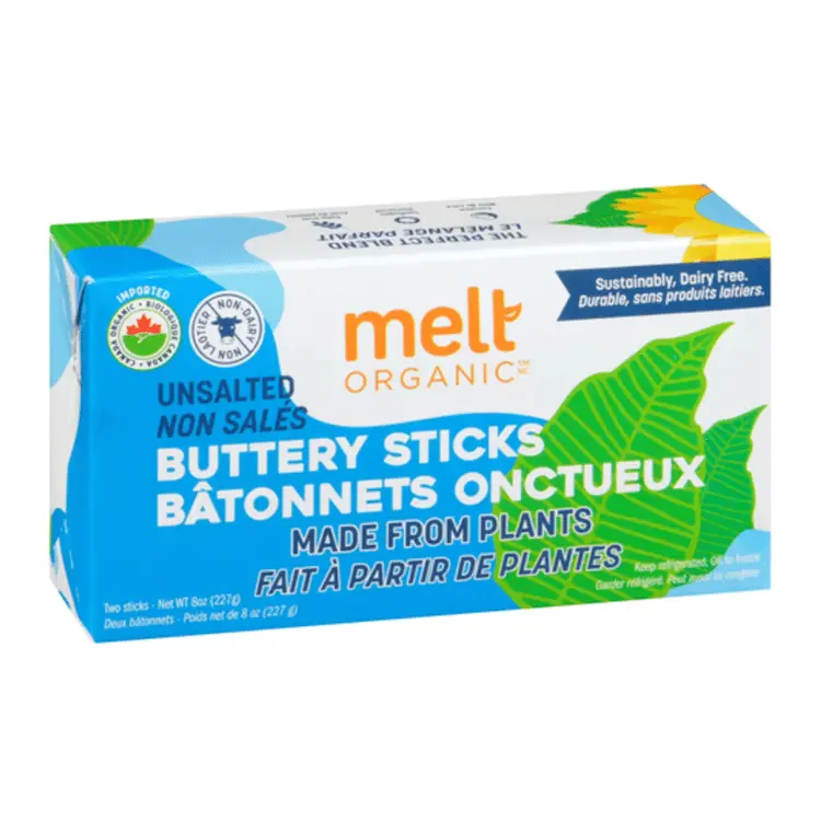 Melt Organic Unsalted Buttery Sticks – 227G Vegan Butter Substitute 1