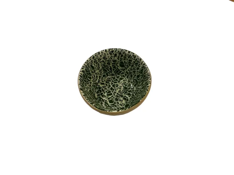 Mini Coupe Serving Bowl – Crackle-Glazed Pine Finish 1