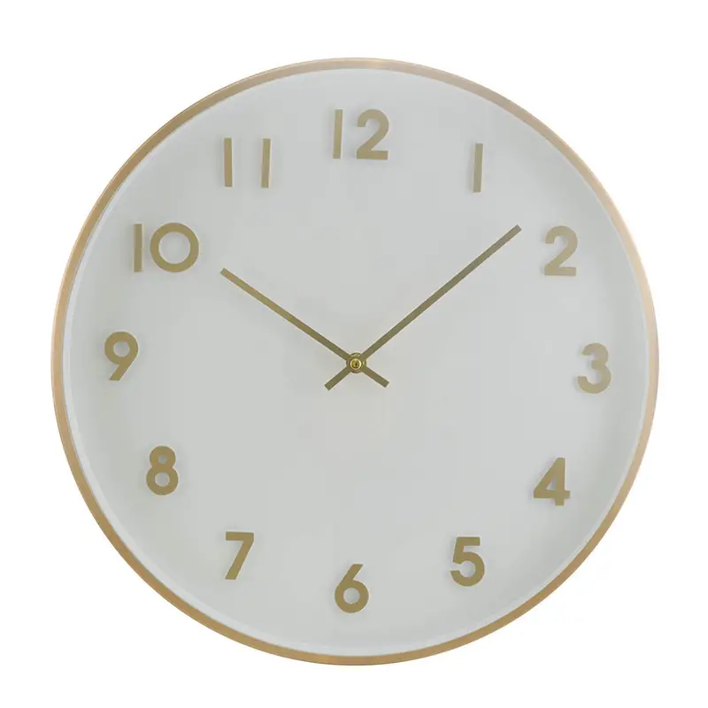 Minimalist Gold-Finished Wall Clock – Sleek Round Design 1