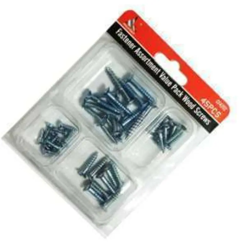 Mixed Wood Screw Kit – 45-Piece Assortment 1