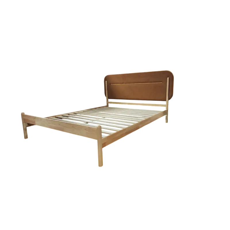 Mkh Brown Queen-Sized Platform Bed 1