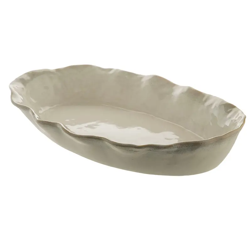 Monaco White Oval Stoneware Platter – 43 Cm X 7 Cm Sleek Serving Tray 1