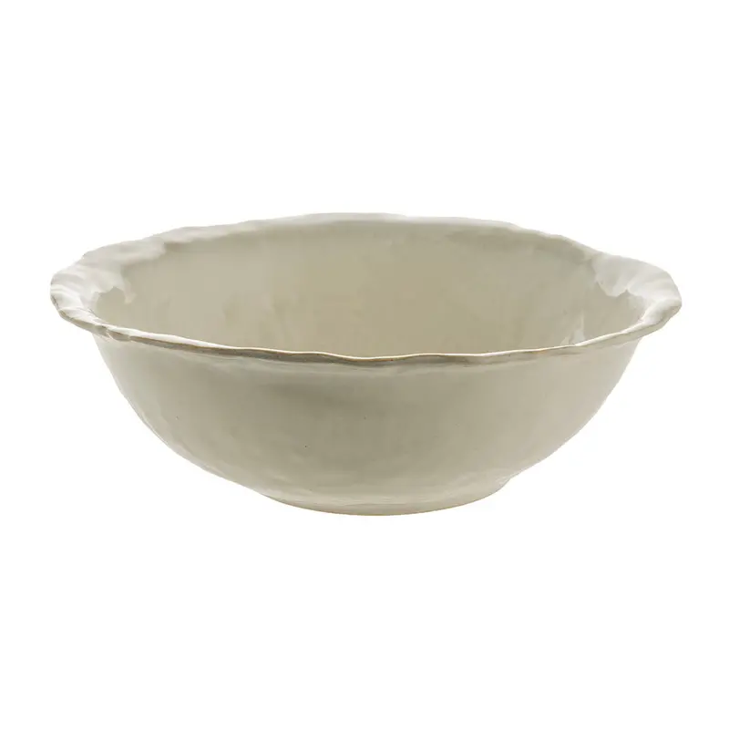Monaco White Stoneware Salad Bowl – 27 Cm X 9 Cm Deep Round Dish 1
