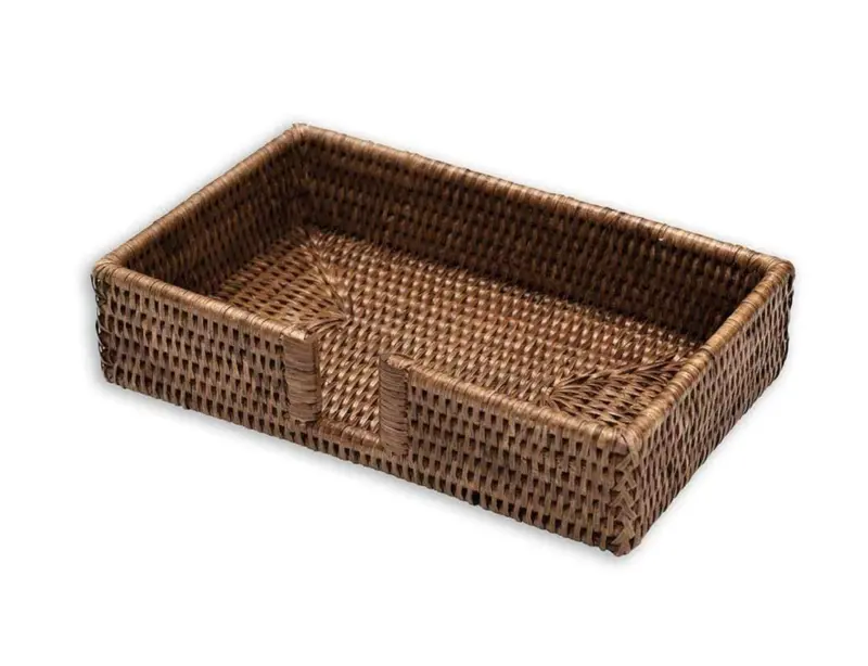 Natural Rattan Guest Towel Holder For Bath Or Kitchen 1