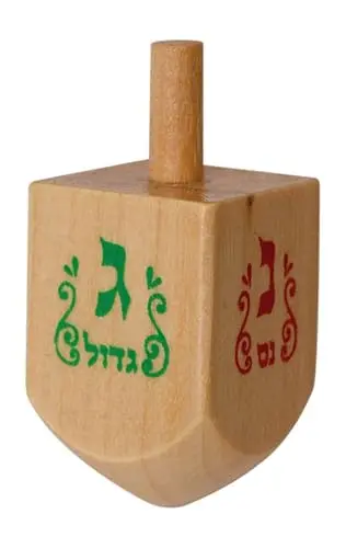 Natural Wood Dreidel Set – Medium Ner Mitzvah Spinning Tops In Assorted Colors 1