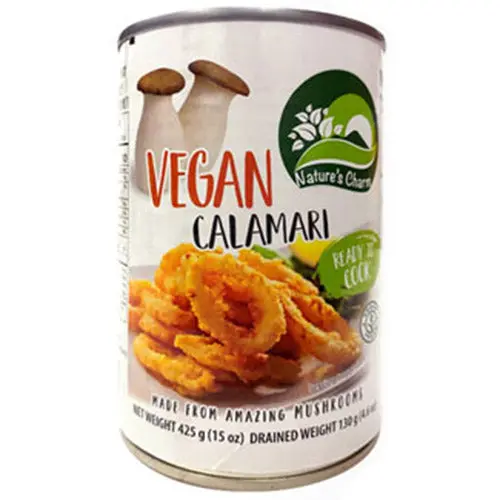Nature’S Charm Calamari-Style Seitan Strips – Smoky Seafood Alternative, 425 G Package 1