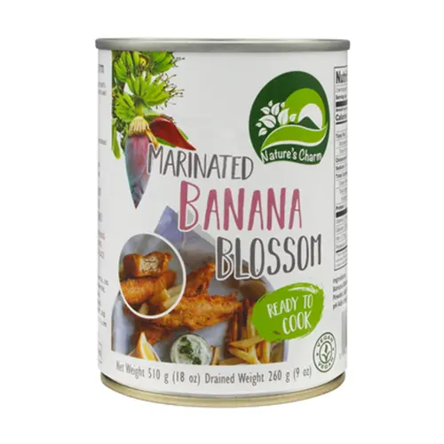 Nature'S Charm Marinated Banana Blossom, Plant-Based Seafood Alternative – 510G 1