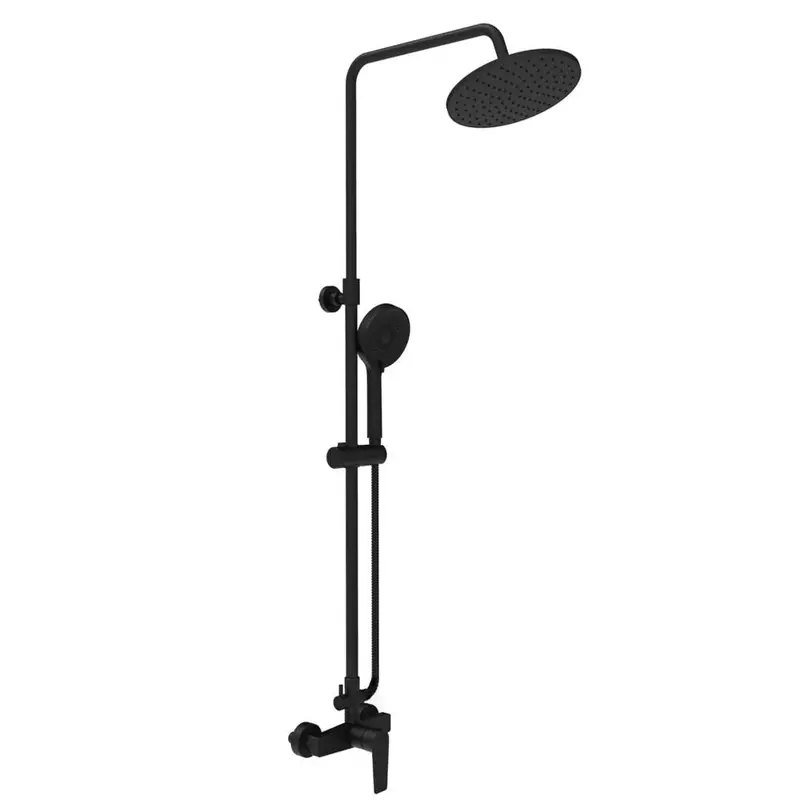 Neptune Ii Full-Rail Shower System – Matte Black Exposed Mixer, 876 Mm Height 1