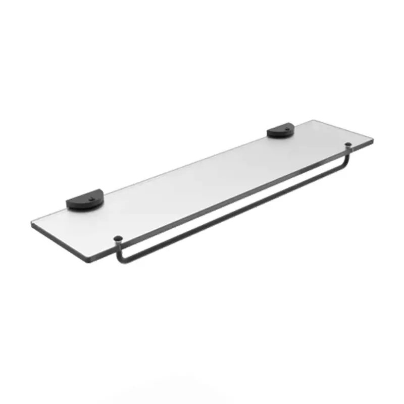 Neptune Ii Matte Black Tempered Glass Shelf (42.5 × 450Mm) 1