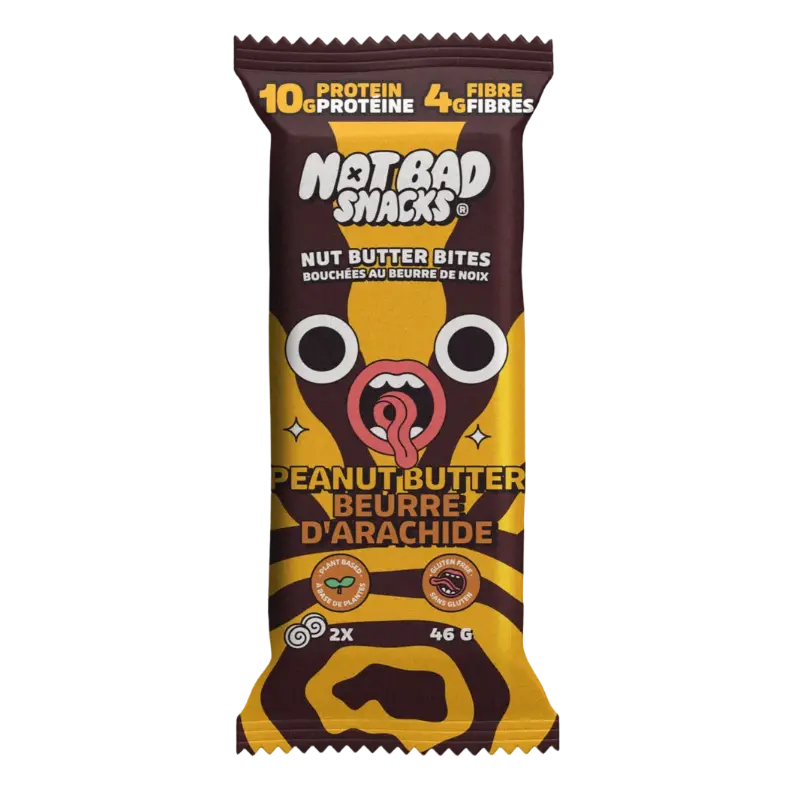 Not Bad Snacks Peanut Butter Nut Butter Bites – Protein-Packed Bite, 46G 1