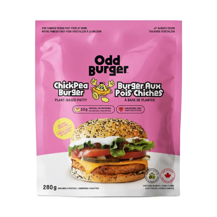 Odd Burger Chickpea Plant-Based Burger Patty – 280G 1