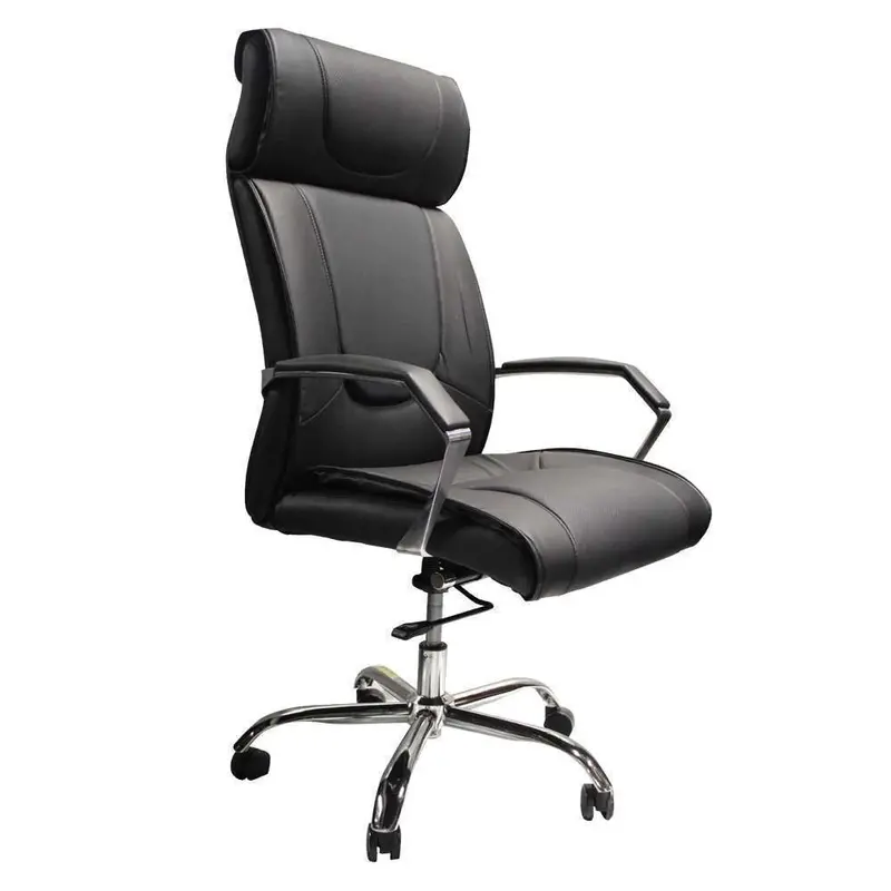 Office Basics High-Back Pvc Office Chair – Chrome Base, Armrests, 150Kg Capacity (Model A-027/Hero) 1