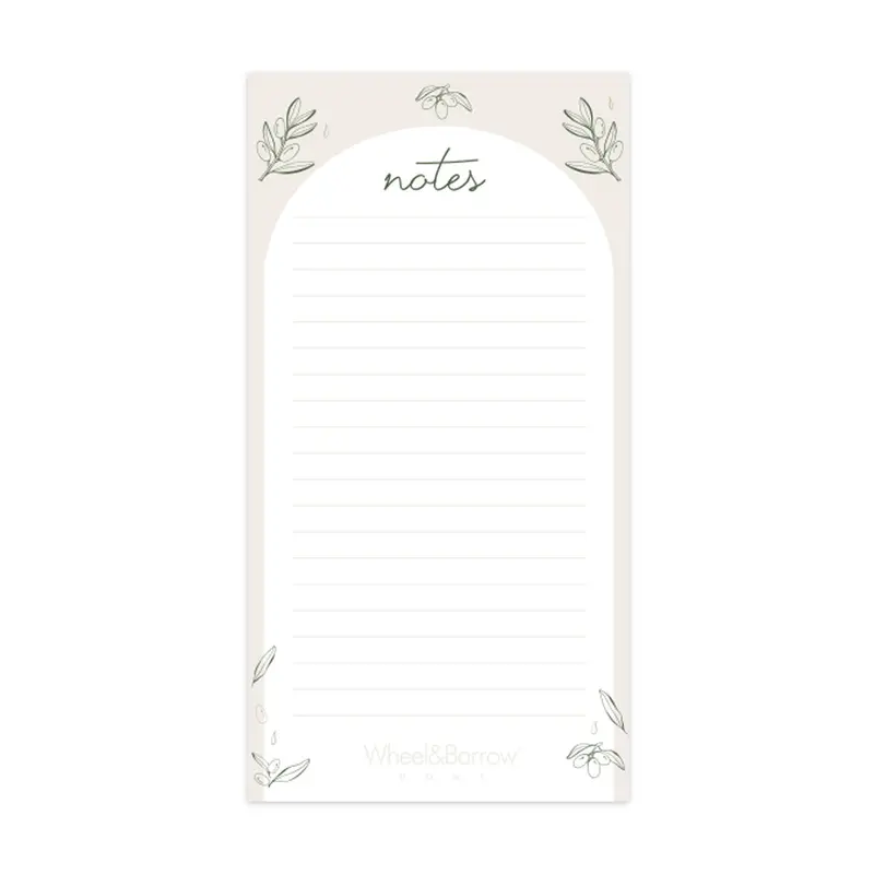 Olive Leaf–Printed Plain Notepad 1