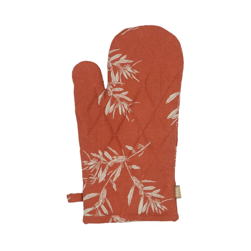 Olives Cinnamon Cotton Oven Mitt – Stylish Heat-Safe Kitchen Accessory 1
