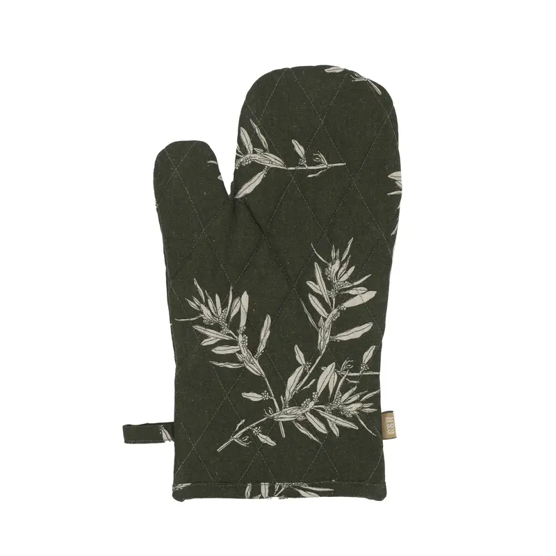 Olives Green Cotton Oven Mitt – Heat-Resistant Kitchen Protective Glove 1