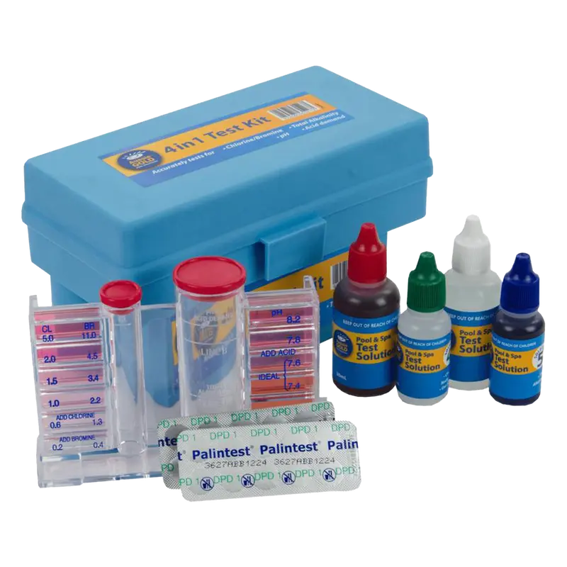 Onga 4-In-1 Pool Water Test Kit – Ph, Chlorine, Alkalinity & Stabilizer 1