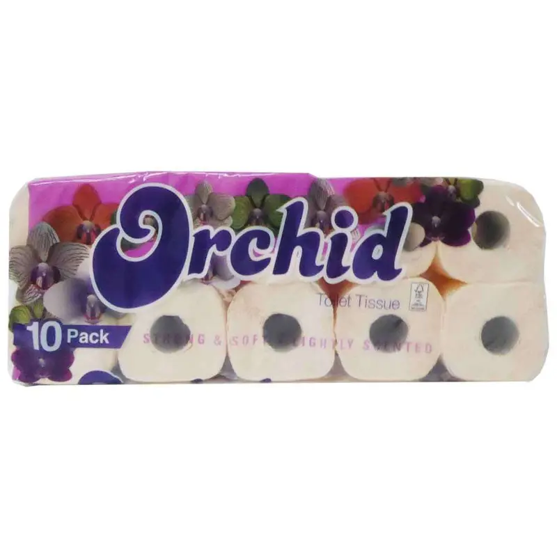 Orchid 2-Ply Toilet Paper – 160 Sheets Per Roll, 10-Roll Bulk Pack 1