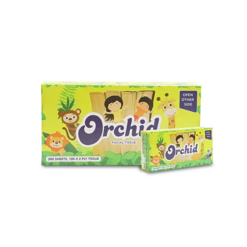 Orchid Premium Facial Tissues – 2-Ply, 200 Count Box 1