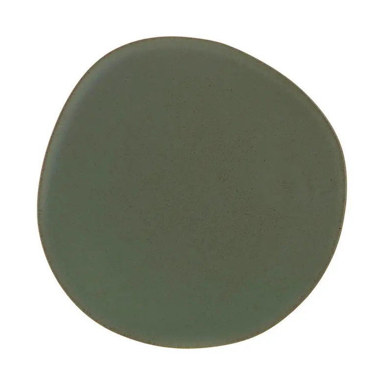 Organic-Inspired Speckled Green Leaf Dinner Plate – 34 X 33 X 4 Cm 1