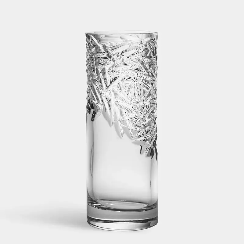Orrefors Carat Upper Cut Crystal Vase – Modern Geometric Design 1