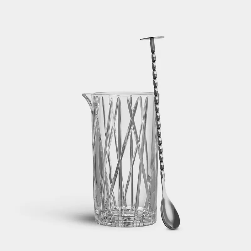 Orrefors City Old Fashioned Glass With Integrated Spoon – 22 Oz 1