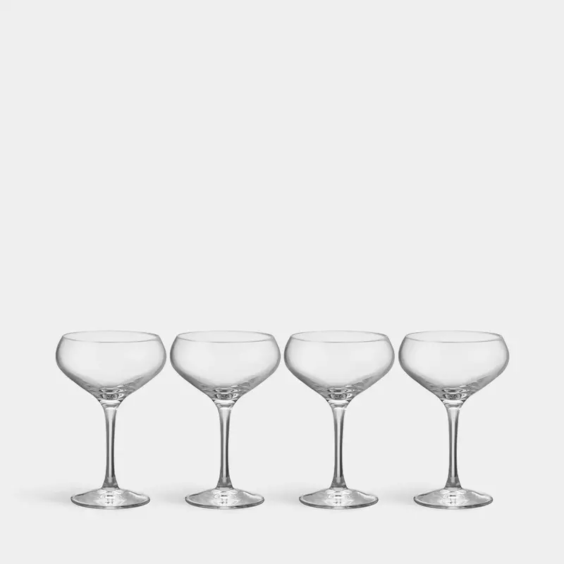 Orrefors More Coupe Glasses – 7 Oz Vintage Style, Set Of 4 1