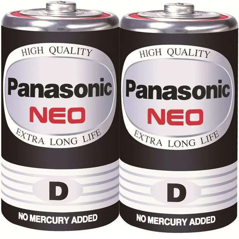 Panasonic Neo D-Cell Battery – Black, Pack Of 2 1
