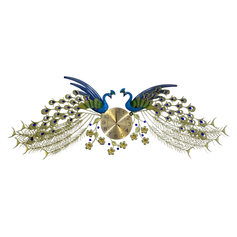 Peacock-Themed Decorative Wall Clock – Model #686-1 1