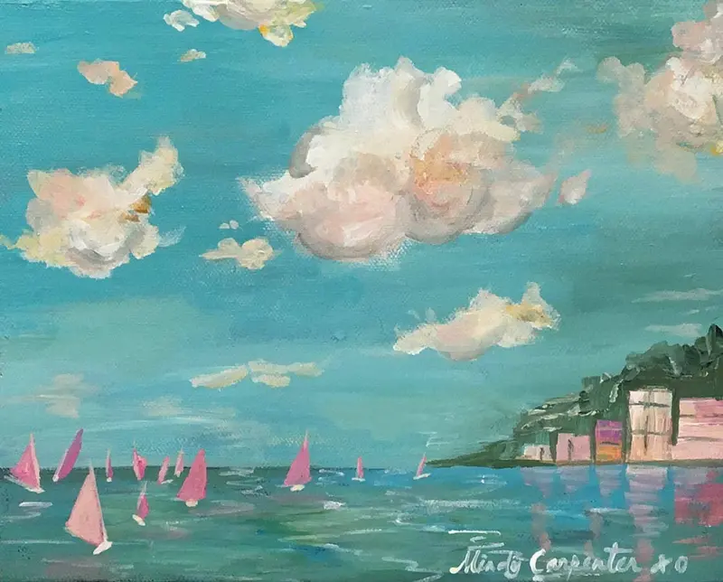 Pink Sails Nautical-Inspired Greeting Card 1