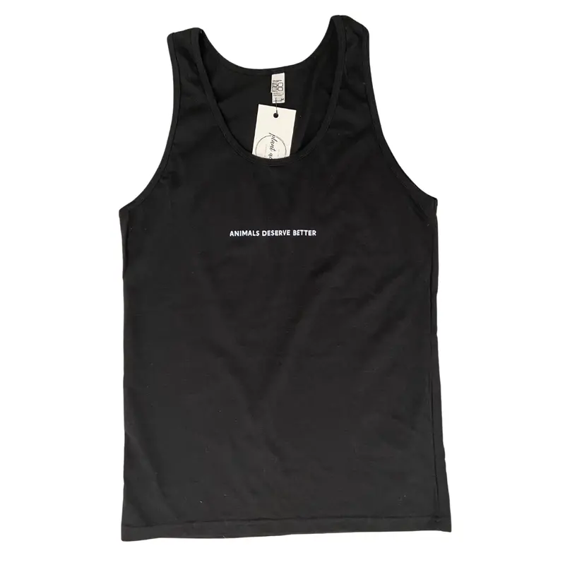 Plant Active Animals Deserve Better Tank Top – Unisex Black Activewear 1