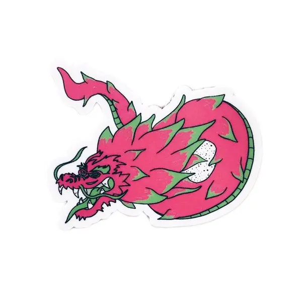 Plant Active Dragon Fruit Graphic Sticker – Vibrant Vegan Art Decal 1
