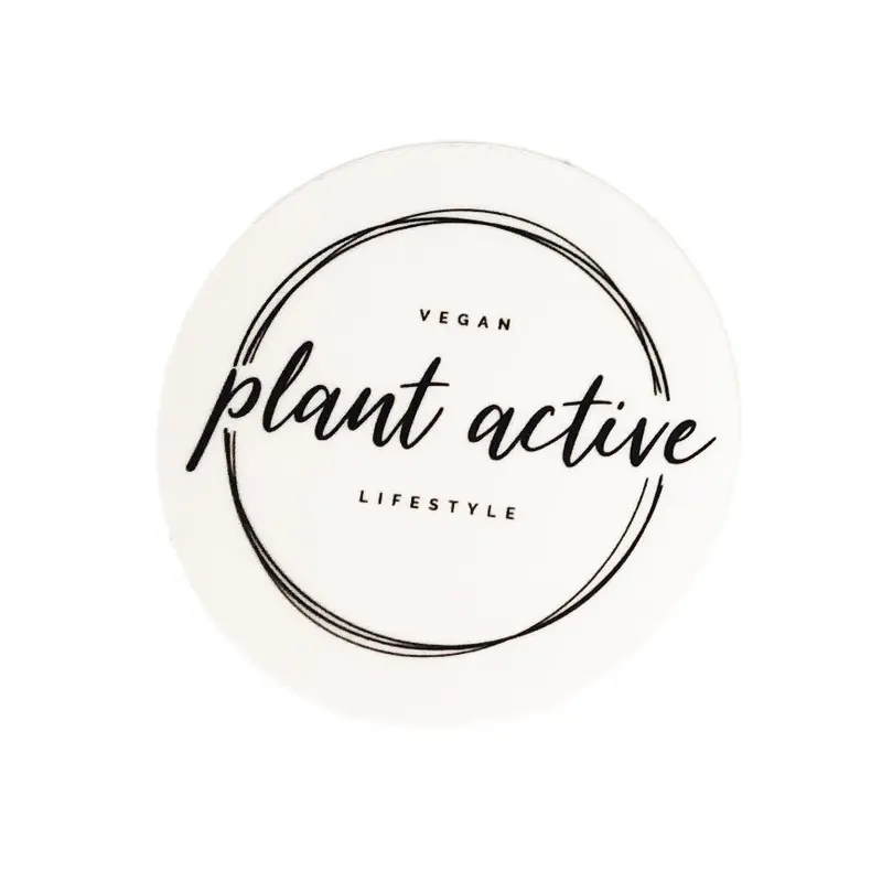 Plant Active Logo Sticker – Minimalist Brand Design (Clearance) 1