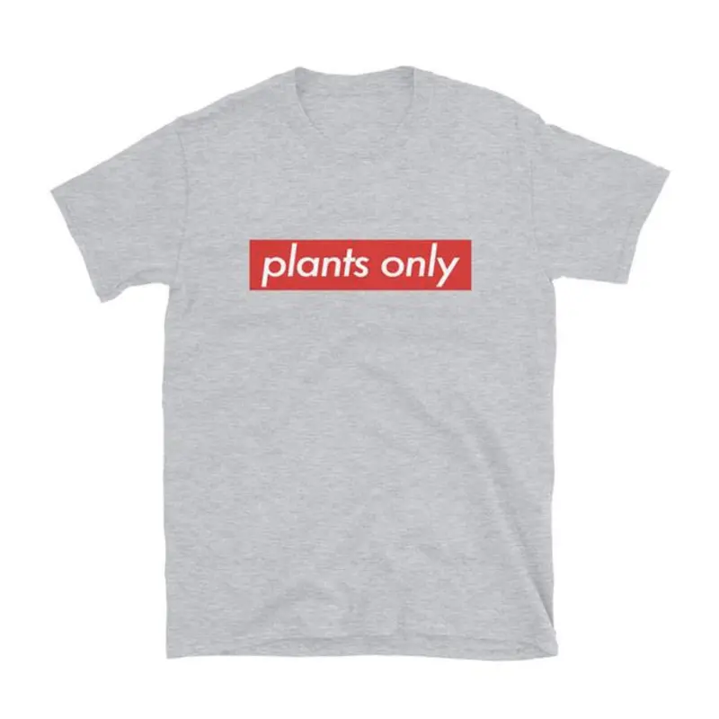 Plant Active 'Plants Only' Unisex Grey T-Shirt 1
