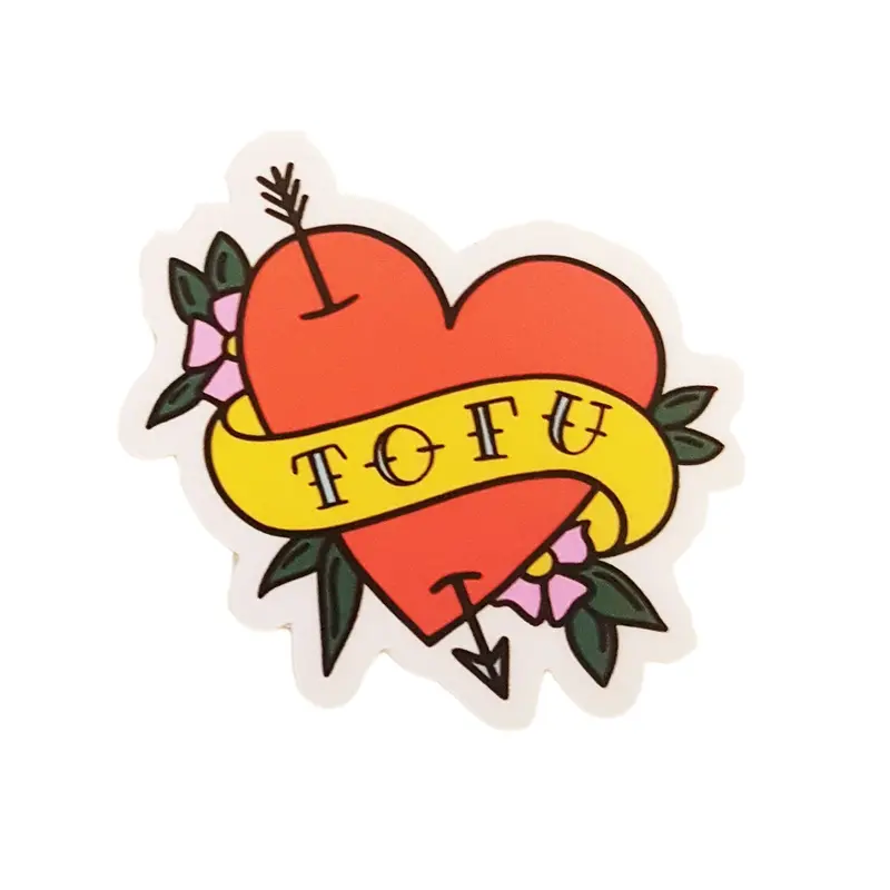 Plant Active Tofu-Themed Vegan Sticker 1