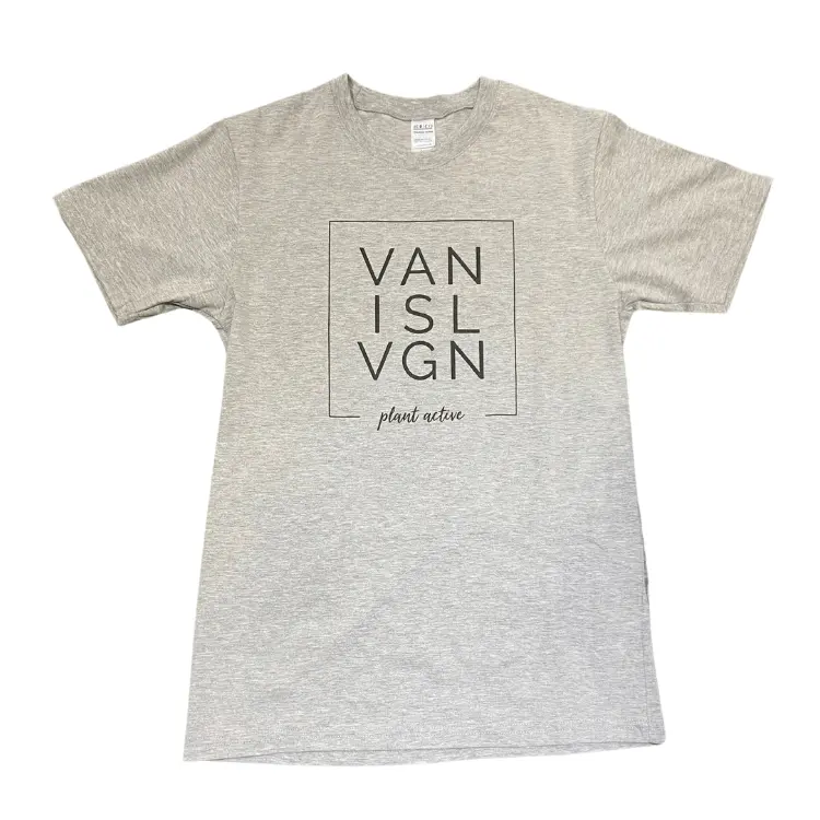 Plant Active 'Van Isl Vgn' Unisex Heather Grey T-Shirt 1