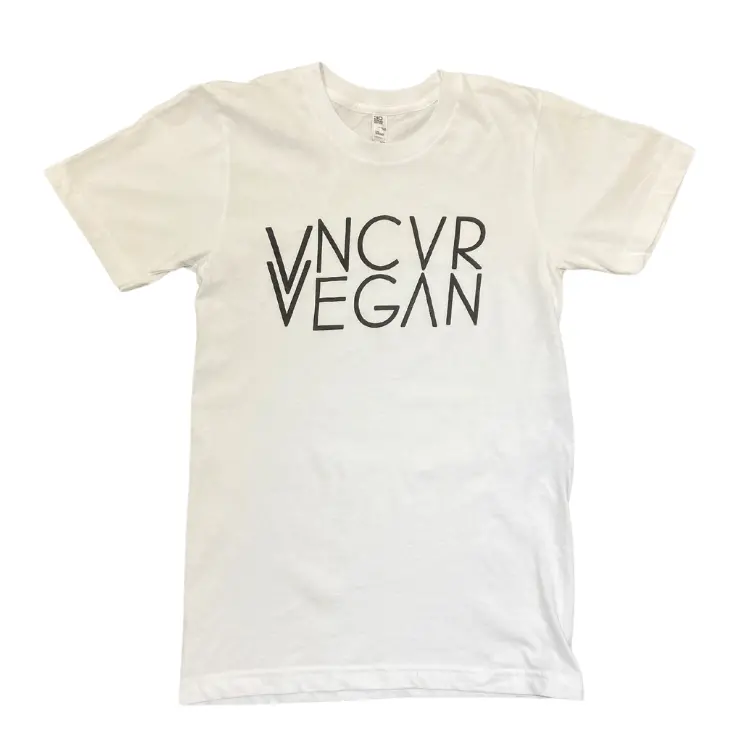Plant Active 'Vncvr Vegan' Unisex White Crewneck Tee 1