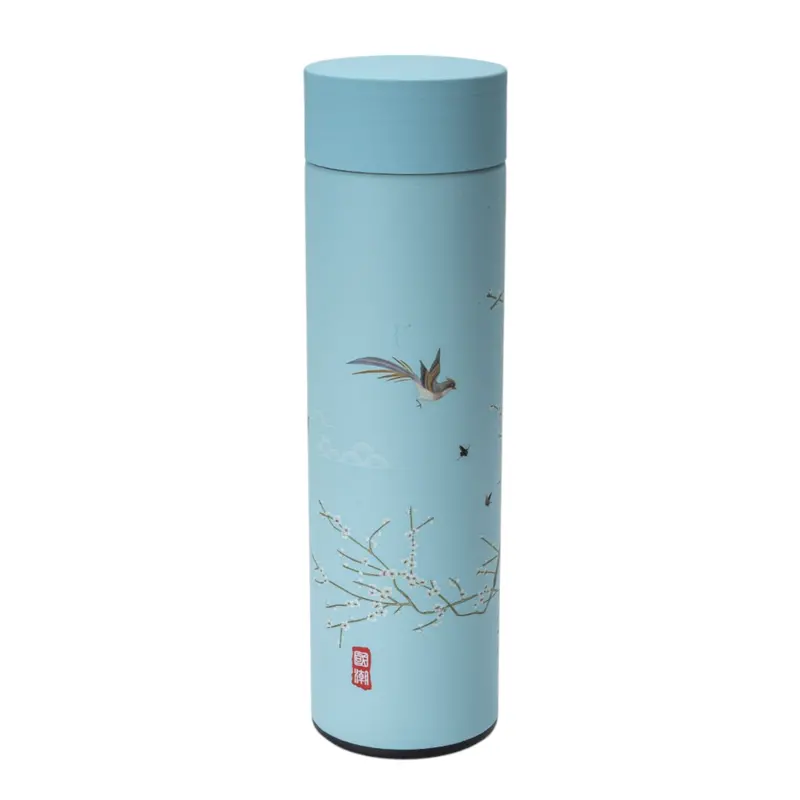 Plum Blossom Insulated Thermos – 17Oz Double-Wall Stainless Steel 1
