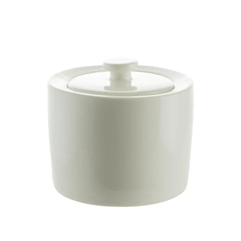 Porcelain Sugar Bowl With Lid – 8.9Cm Compact Condiment Container 1