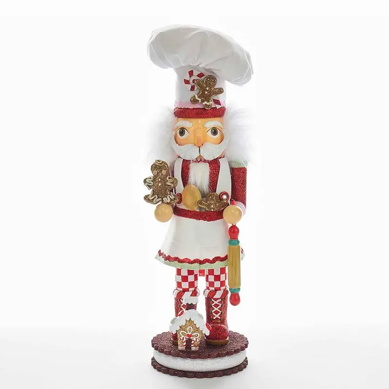 Professional Chef Nutcracker Sculpture – 15 Inch Holiday Display Piece 1