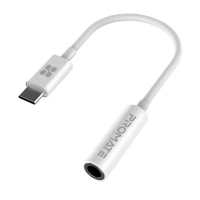 Promate Auxlink-C Usb-C To 3.5Mm Audio Adapter – Stereo Headphone & Mic Support 1