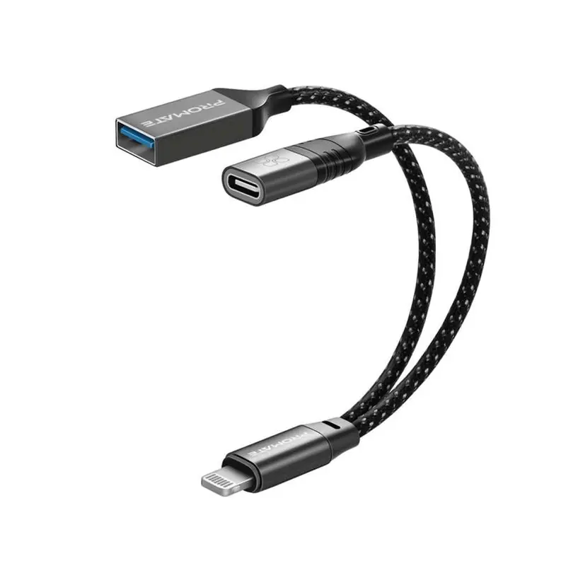 Promate Otglink-I Ios Otg Adapter – Connect Usb Devices To Iphone & Ipad 1