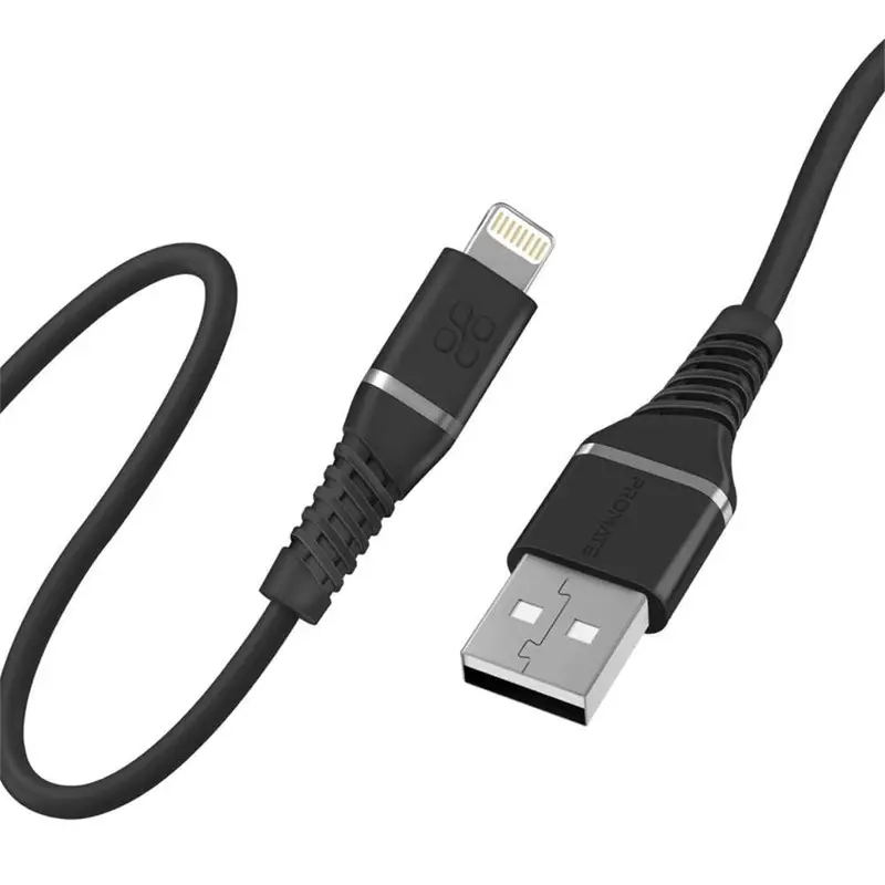 Promate Powerline-Ai120 Usb-A To Lightning Cable – 1.2M High-Speed Sync & Charge 1