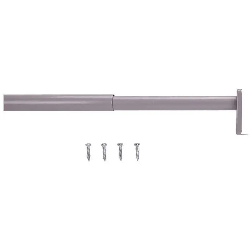 Prosource Adjustable Closet Rod – 30–48 Inch Silver Telescoping Bar 1