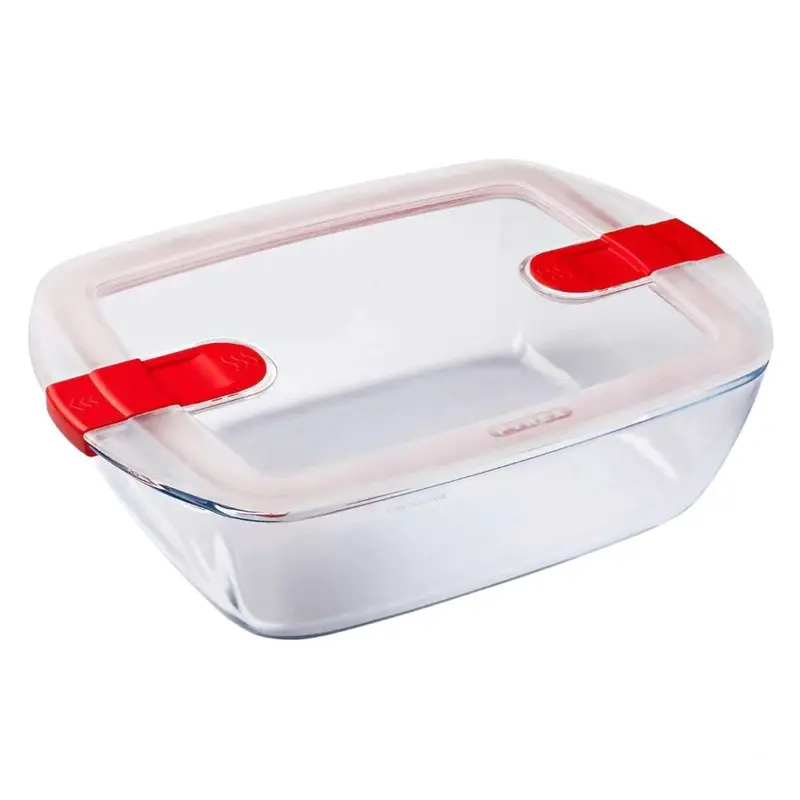 Pyrex Rectangular Glass Food Container – 2.5-Litre Capacity, Oven-Safe 1