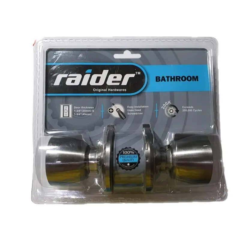 Raider Matte Black Privacy Bathroom Door Lock – Thumb-Turn Mechanism 1