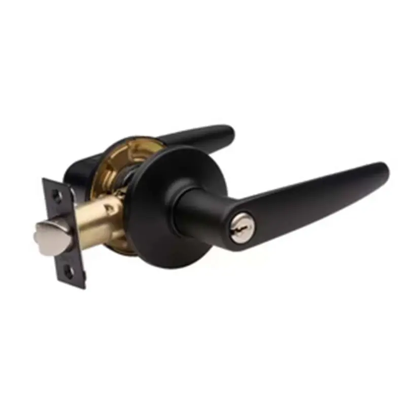 Raider Matte Black Tubular Lever Entry Door Lock – Interior/Exterior Use 1