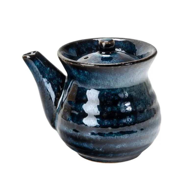 Reactive-Glazed Navy Blue Soy Sauce Dispenser (9 Oz) 1