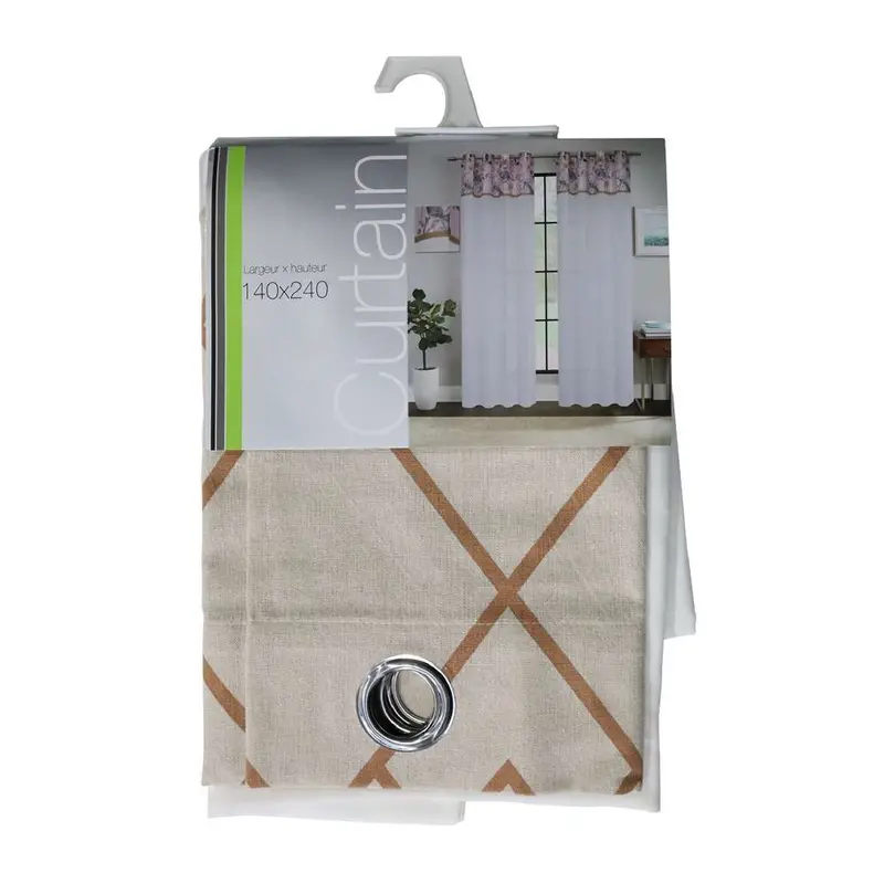 Ready-Made White Cotton Paneled Curtain – 140Cm × 240Cm 1