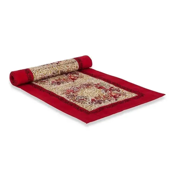 Red And Green Winter Garden Table Runner – Festive Holiday Linen Runner 1