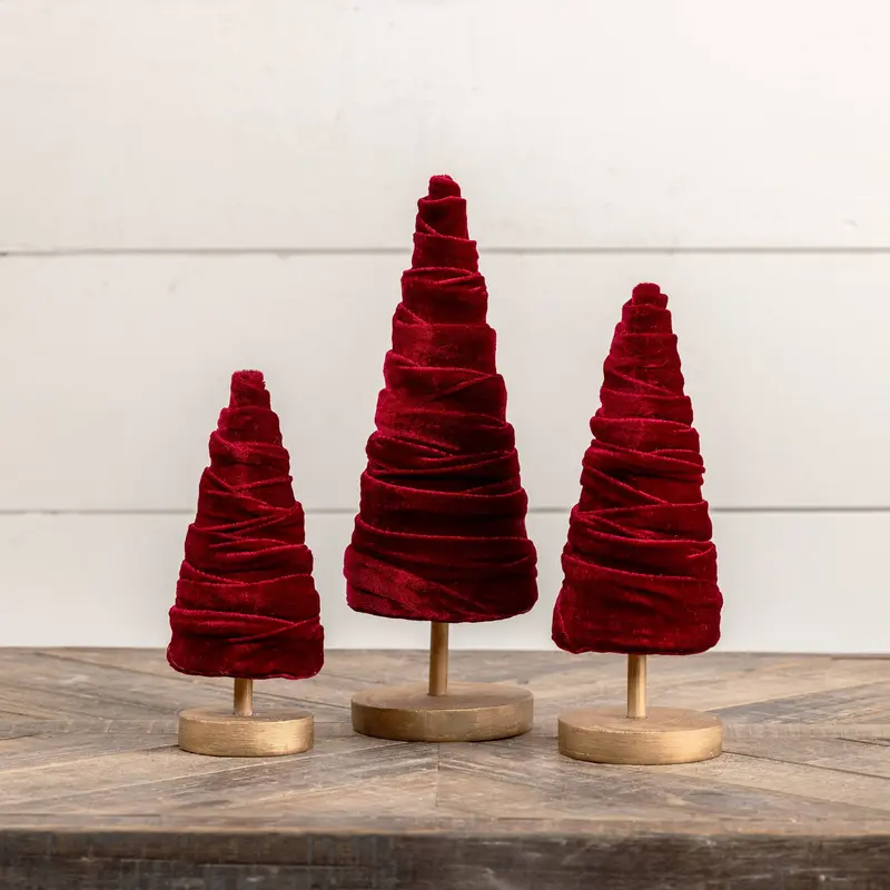 Red Velvet Holiday Christmas Tree Decor Collection 1